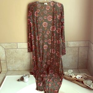 Green Floral Print Shawl